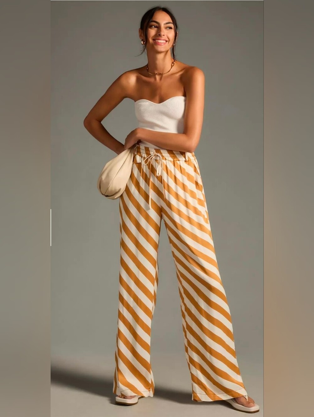 Maeve Straight-Leg Pull-On Silk Pants